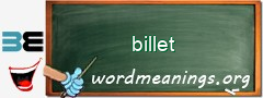 WordMeaning blackboard for billet